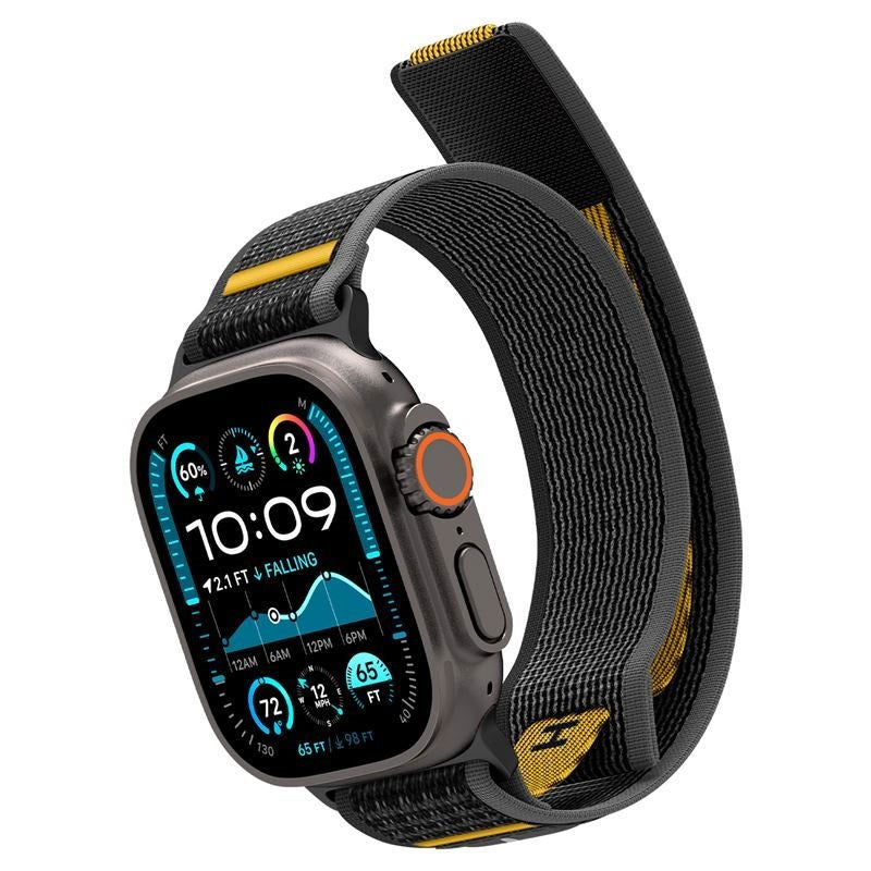 Apple Watch (44/SE/45/46/49mm) Spigen Athlex Air Active Nylon Rem – Svart