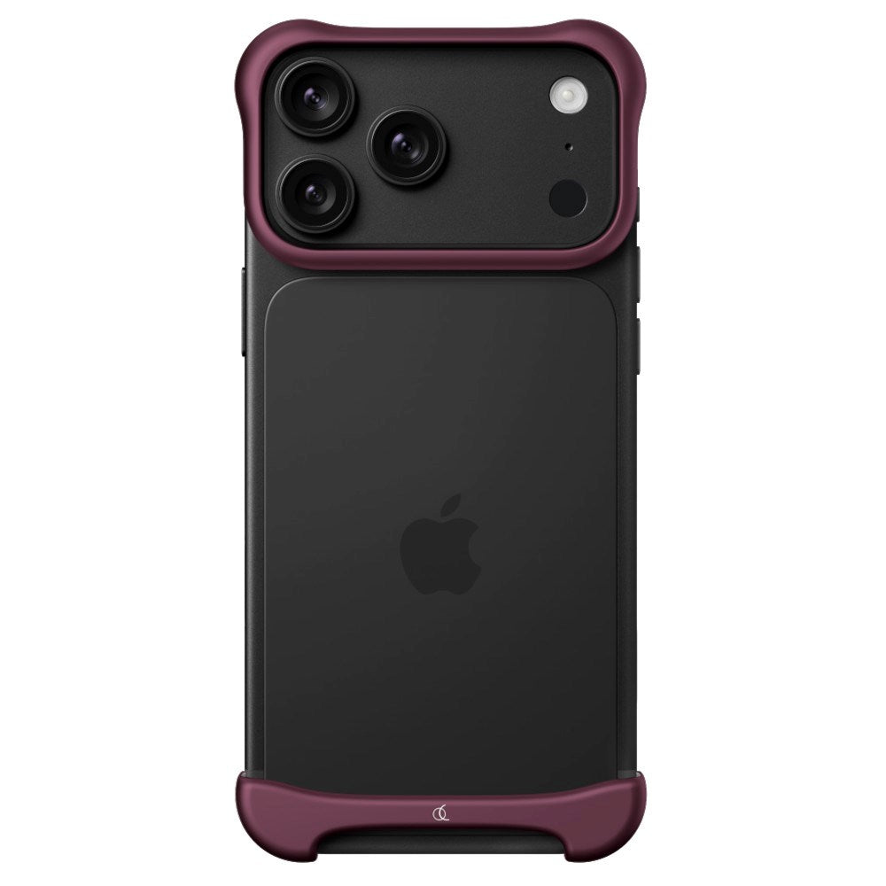 iPhone 18 Pro Arc Pulse Aluminum Bumper Deksel - Matte Dark Red