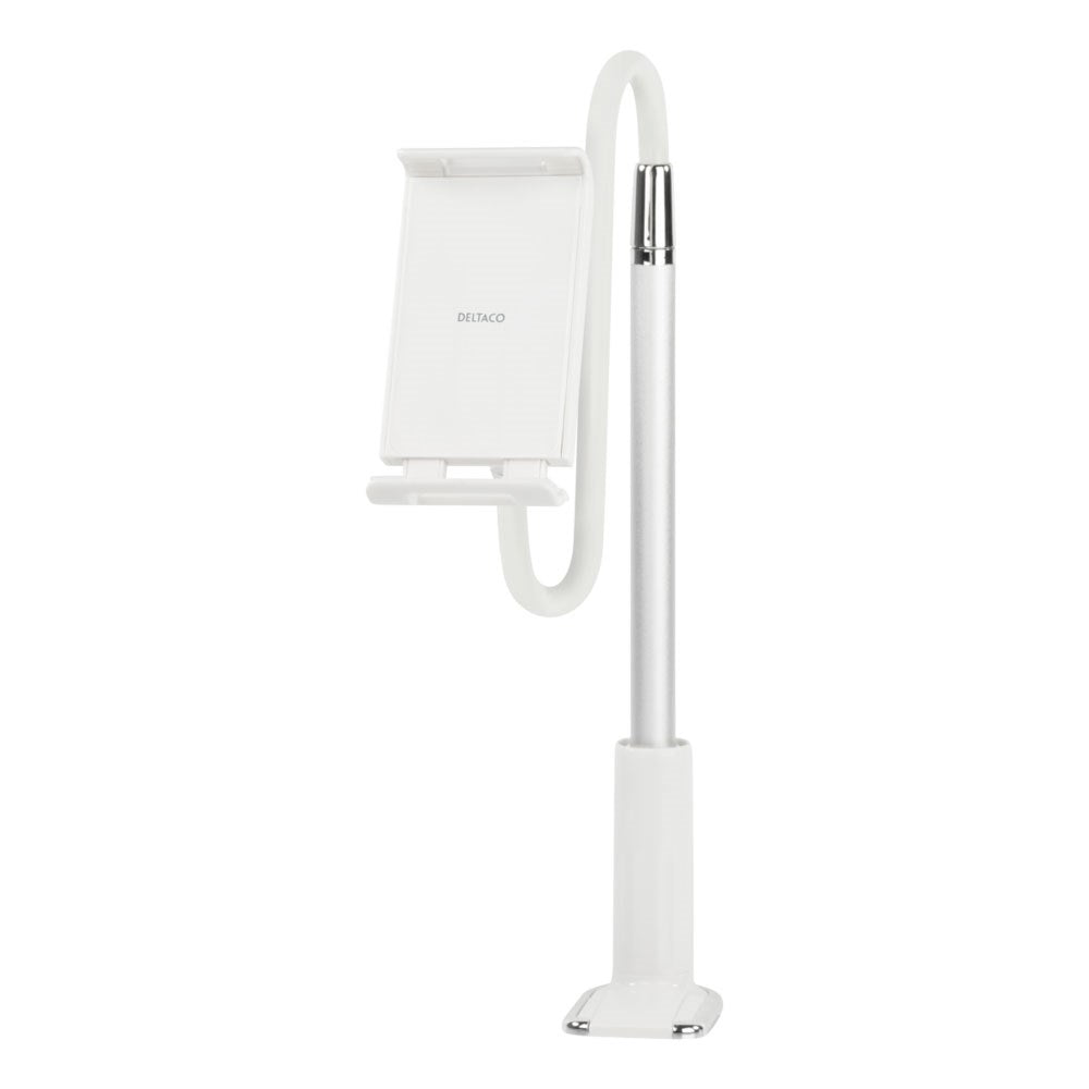 Deltaco Bordholder til Mobil & Nettbrett - 125 til 190 mm - Hvit
