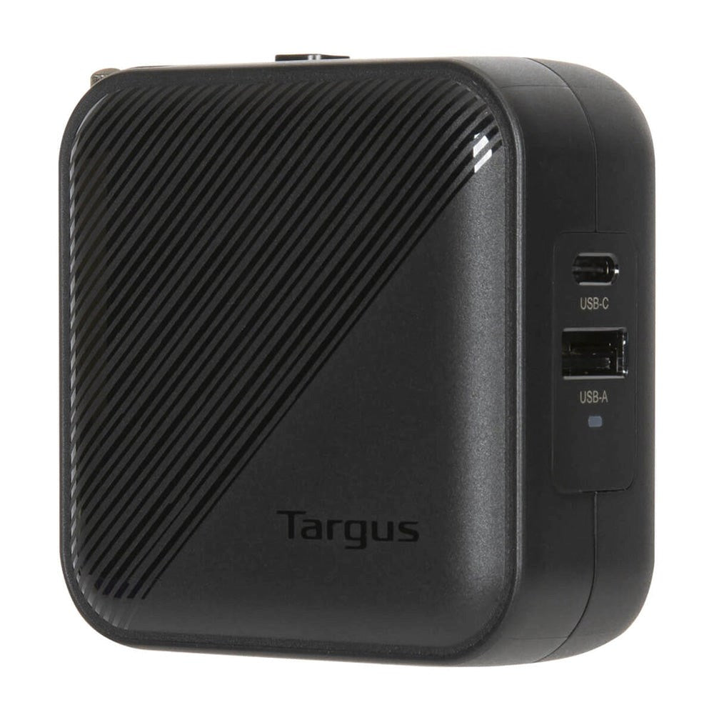 Targus 65W GaN PD Vegglader med USB-C, USB-A og Reiseadaptere - Svart