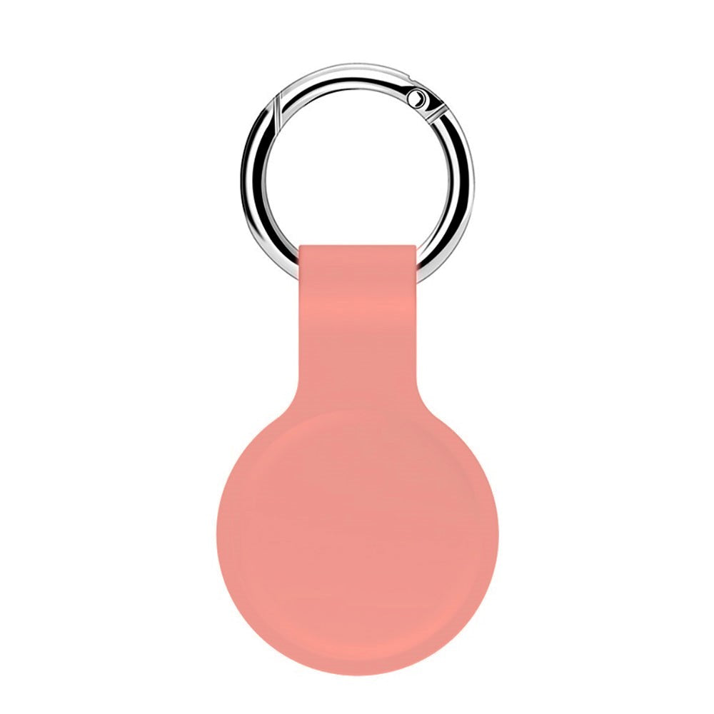 AirTag 1. & 2. Gen. Silikon Deksel med Rund Karabinhage - Rosa