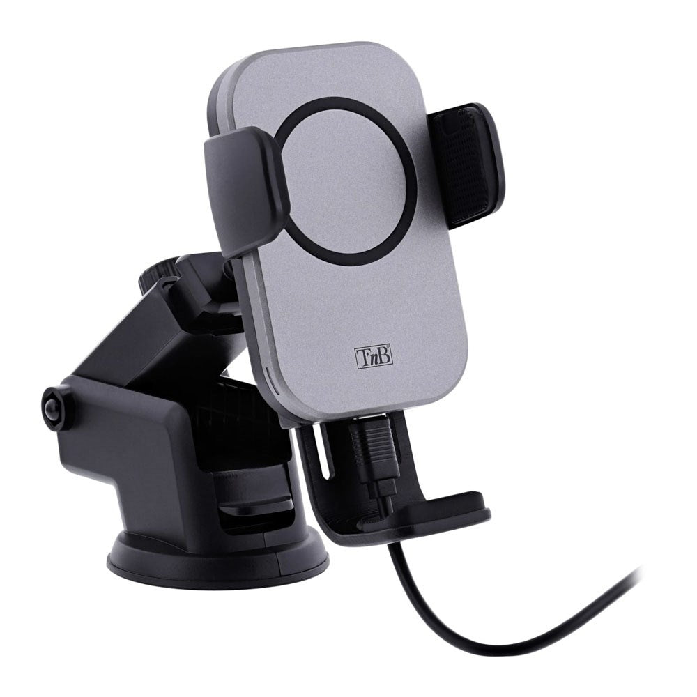 T'NB Multifunksjonell Mobilholder for Bil med 15W Trådløs Lading - Svart