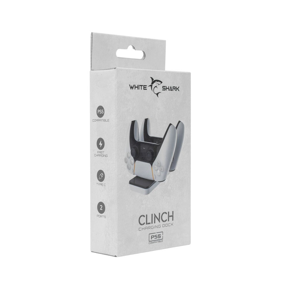 White Shark CLINCH PS5 Controller Ladestativ - Svart