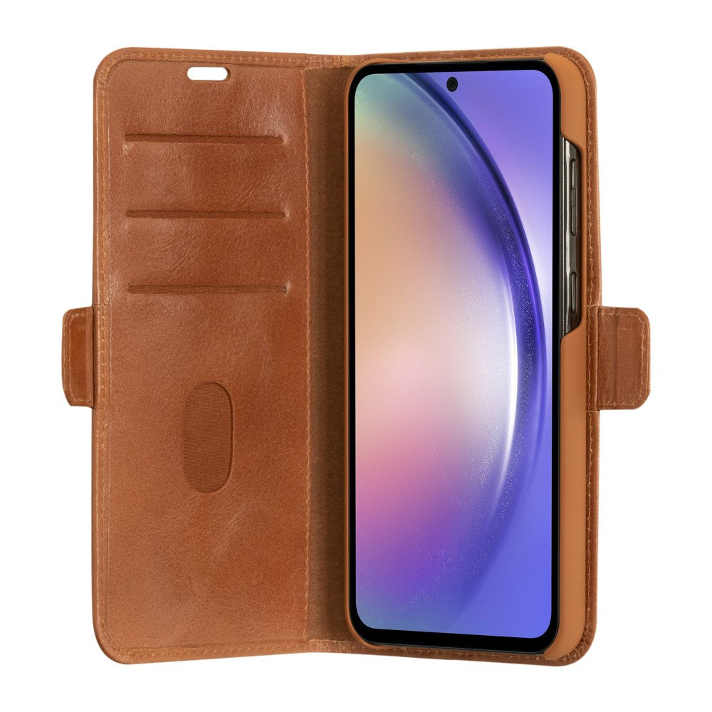 Samsung Galaxy A54 (5G) dbramante1928 Copenhagen Ekte Skinn Flip Deksel m. Lommebok - Tan