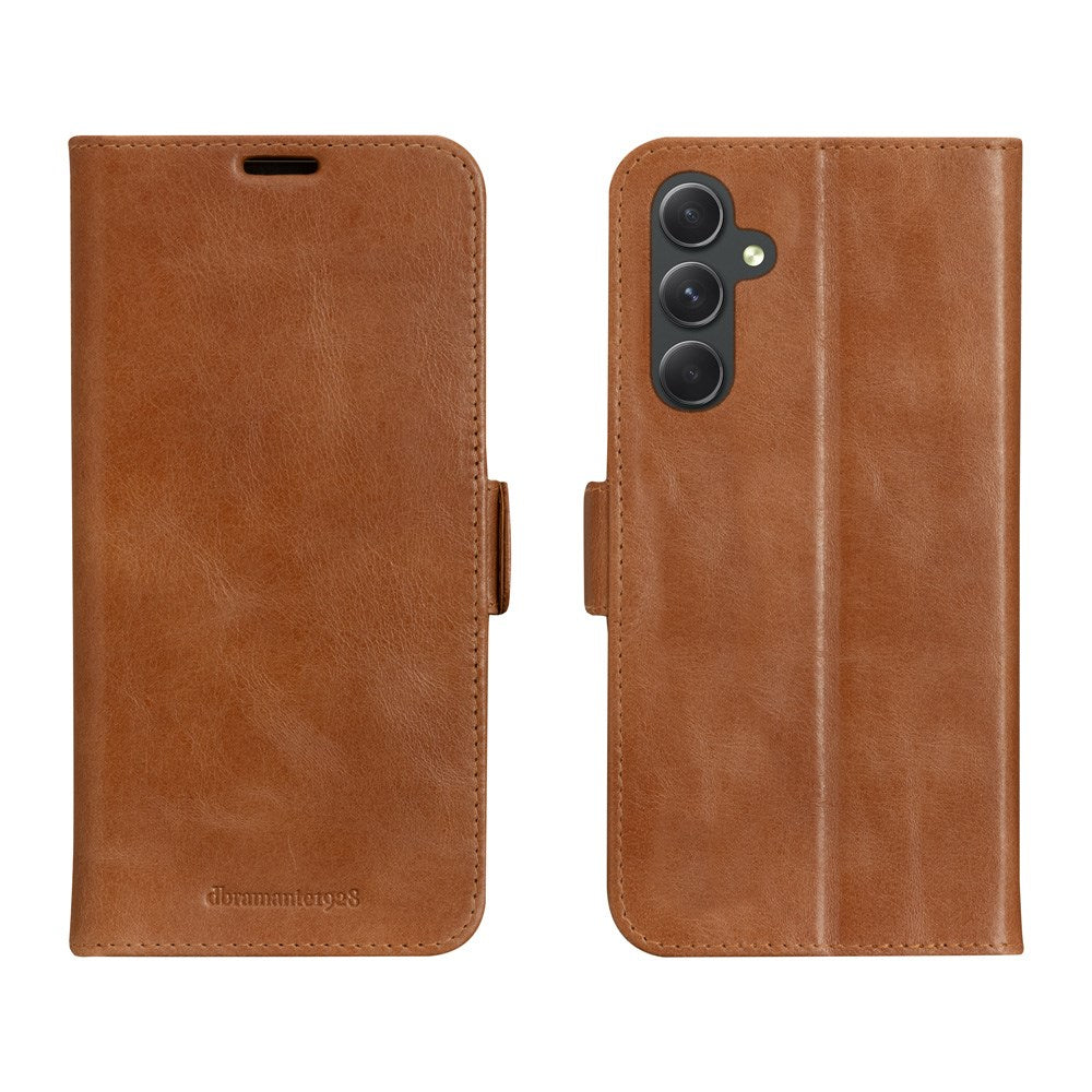 Samsung Galaxy A54 (5G) dbramante1928 Copenhagen Ekte Skinn Flip Deksel m. Lommebok - Tan