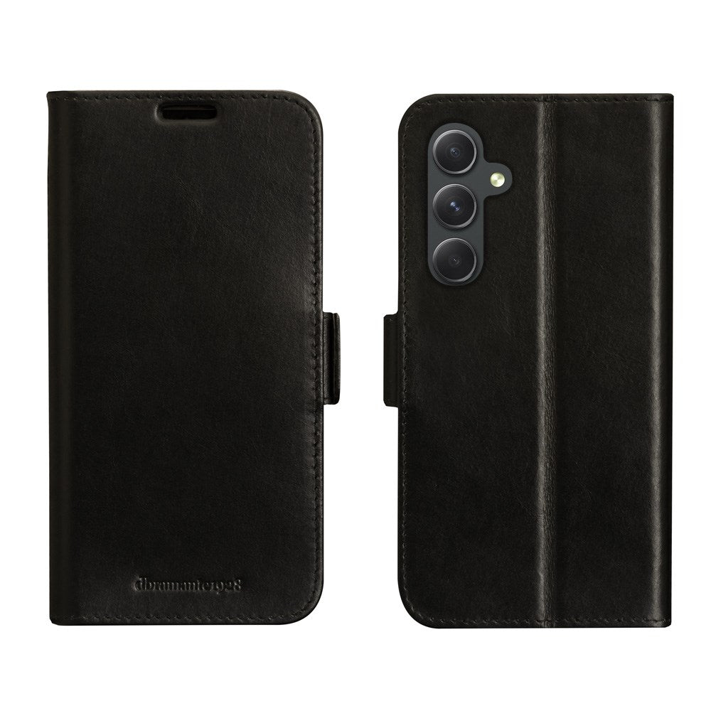 Samsung Galaxy A54 (5G) dbramante1928 Copenhagen Ekte Skinn Flip Deksel m. Lommebok - Black