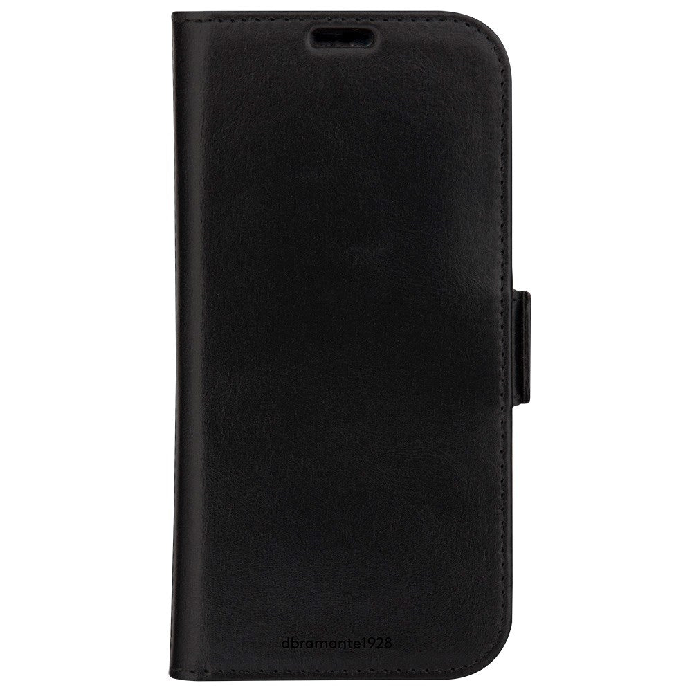 iPhone 15 dbramante1928 Copenhagen Ekte Skinn Flip Deksel m. Lommebok - Black