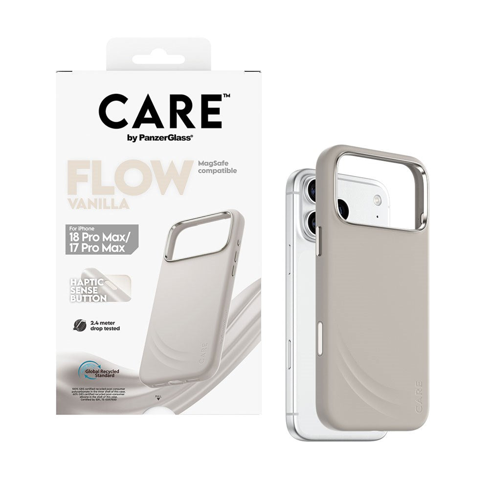 iPhone 18 Pro Max / 17 Pro Max CARE by PanzerGlass Feature Flow Deksel - MagSafe Kompatibel - Vanilla
