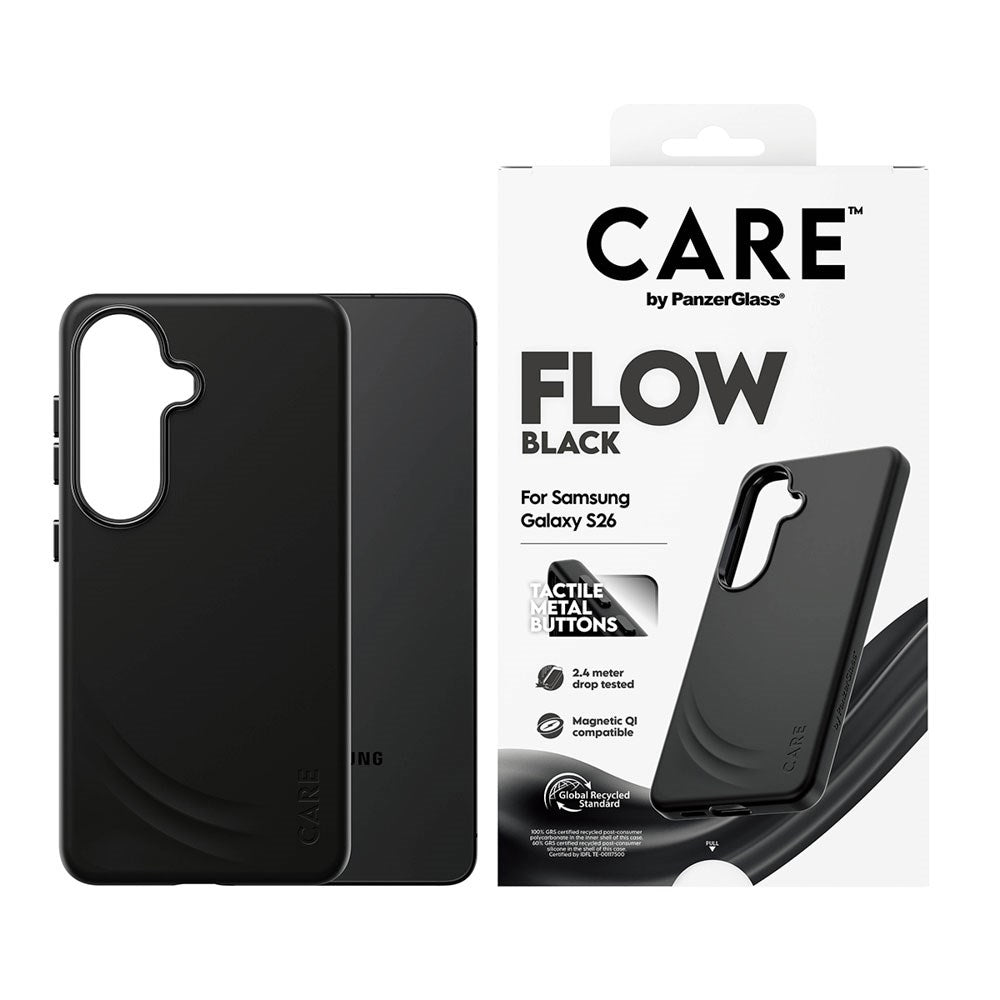 Samsung Galaxy S26 CARE by PanzerGlass Feature Flow Deksel - Qi Kompatibel - Svart