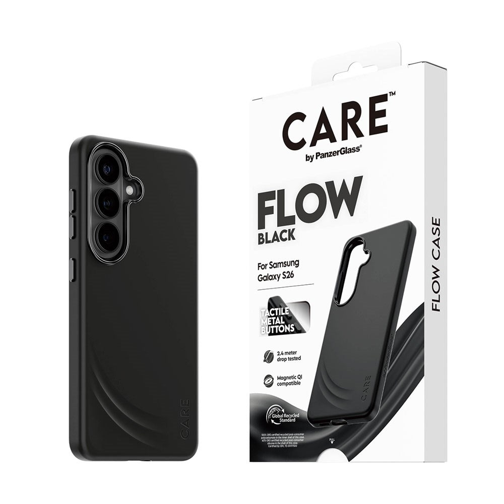 Samsung Galaxy S26 CARE by PanzerGlass Feature Flow Deksel - Qi Kompatibel - Svart