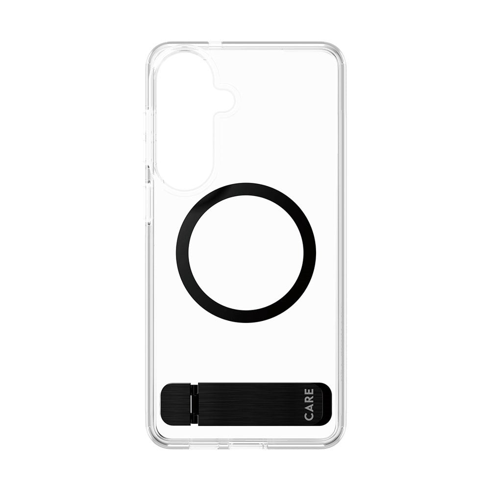 Samsung Galaxy S26+ (Plus) CARE by PanzerGlass Feature Kickstand Deksel - Qi Kompatibel - Transparent / Black