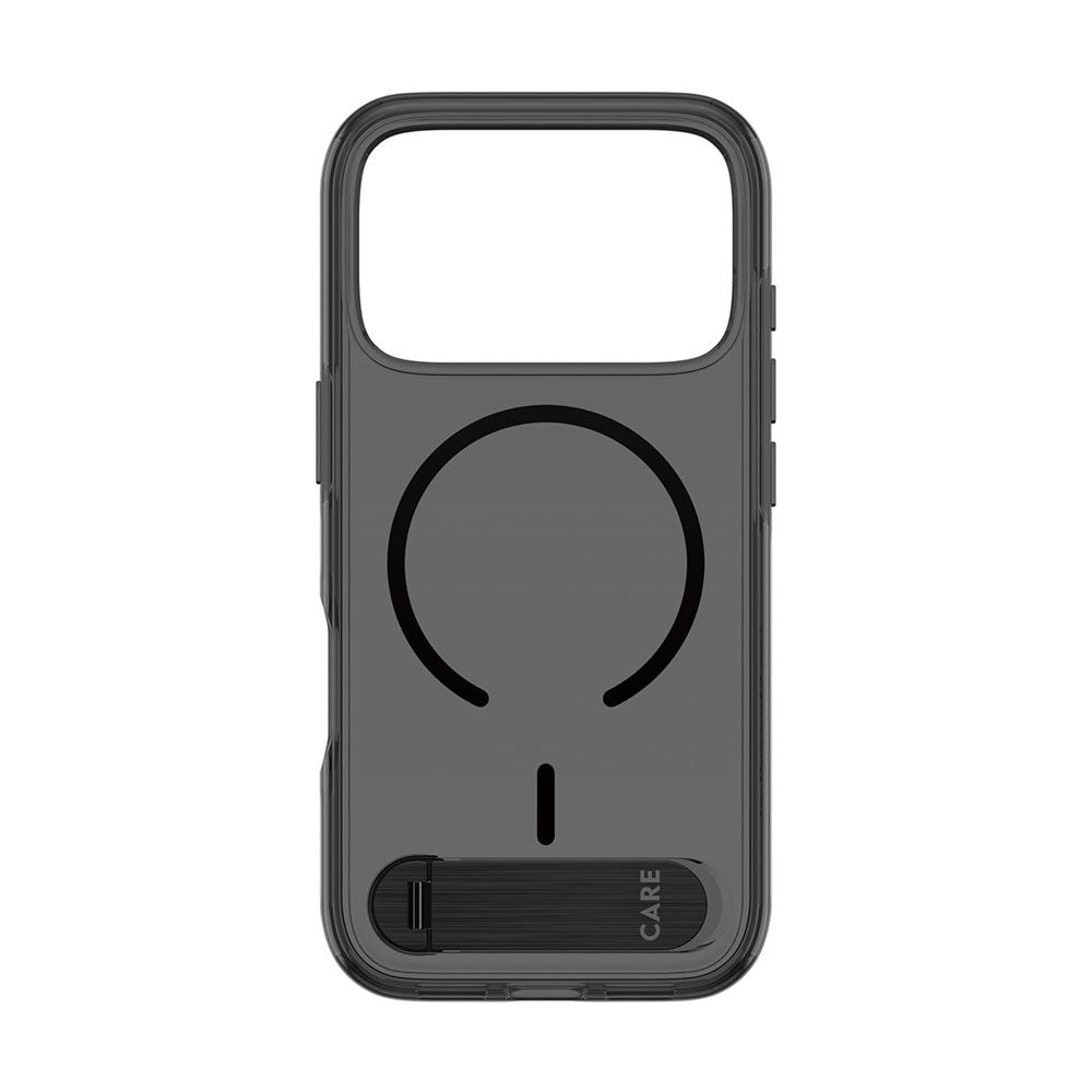 iPhone 18 Pro / 17 Pro CARE by PanzerGlass Feature Kickstand Deksel - MagSafe Kompatibel - Svart / Gjennomsiktig
