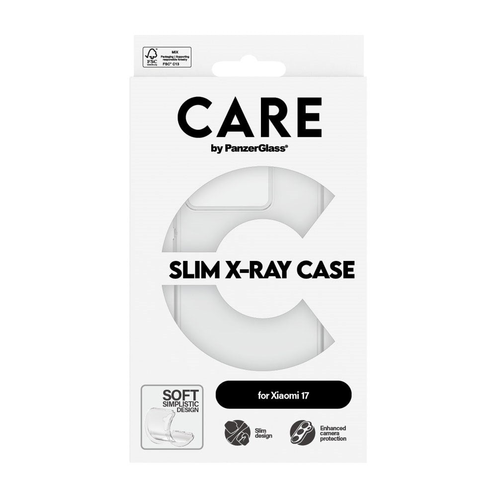 Xiaomi 17 CARE by PanzerGlass FASHION X-Ray Soft Basic Deksel - Gjennomsiktig