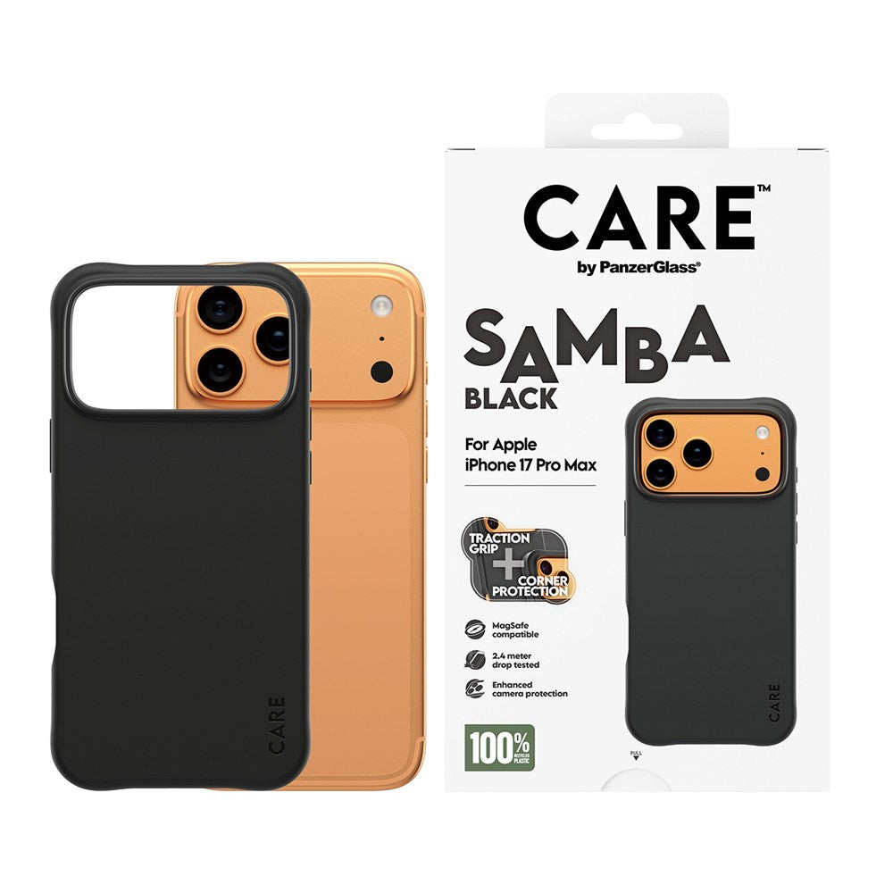 CARE by PanzerGlass iPhone 17 Pro Max Fashionable Samba Deksel - MagSafe Kompatibel - Black