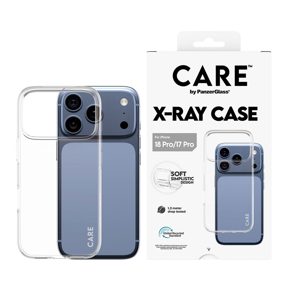 iPhone 18 Pro / 17 Pro CARE by PanzerGlass Fashionable X-Ray Soft Basic Case - Gjennomsiktig