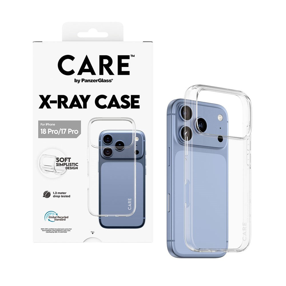 iPhone 18 Pro / 17 Pro CARE by PanzerGlass Fashionable X-Ray Soft Basic Case - Gjennomsiktig