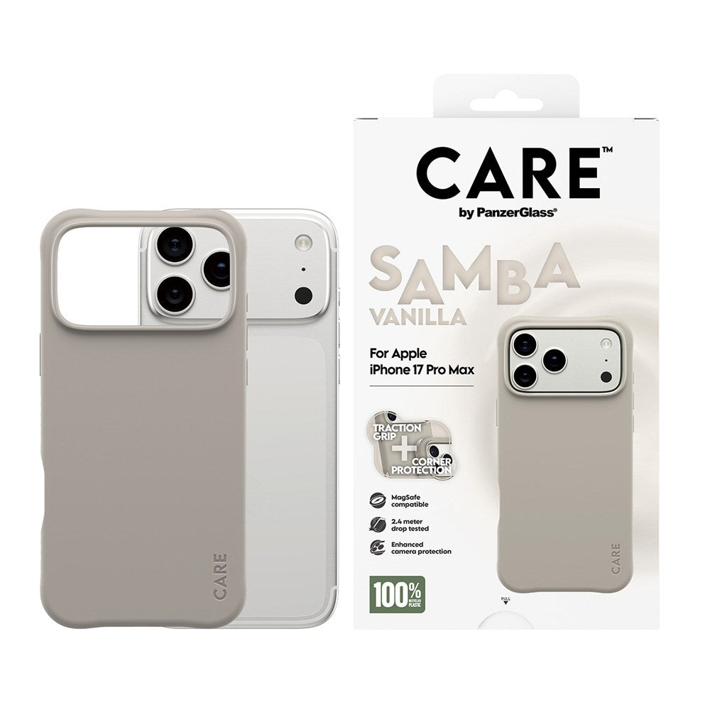 CARE by PanzerGlass iPhone 17 Pro Max Fashionable Samba Deksel - MagSafe Kompatibel - Vanilla