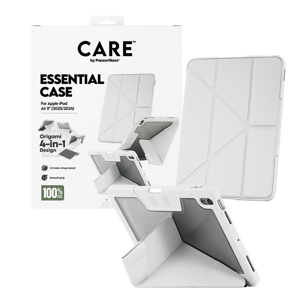 iPad Air 11" (2026 / 2025 / 2024) Care by PanzerGlass Essential Case - Stående Funksjon - Grå