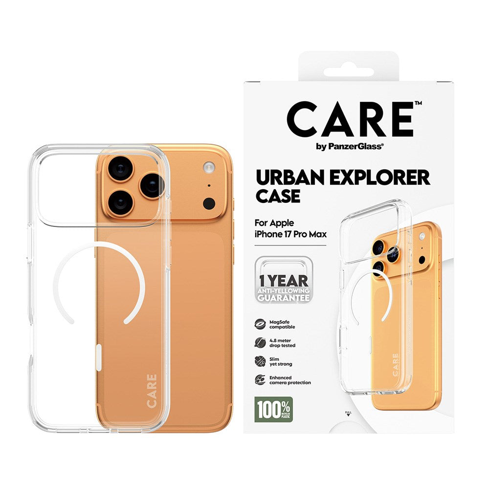 CARE by PanzerGlass iPhone 17 Pro Max FLAGSHIP Urban Explorer Deksel - MagSafe Kompatibel - Transparent