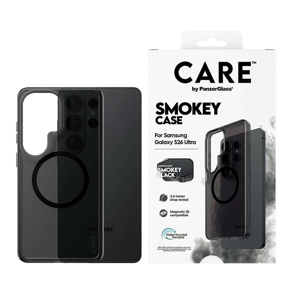 Samsung Galaxy S26 Ultra CARE by PanzerGlass Urban Explorer Deksel - Qi Kompatibel - Smokey Svart