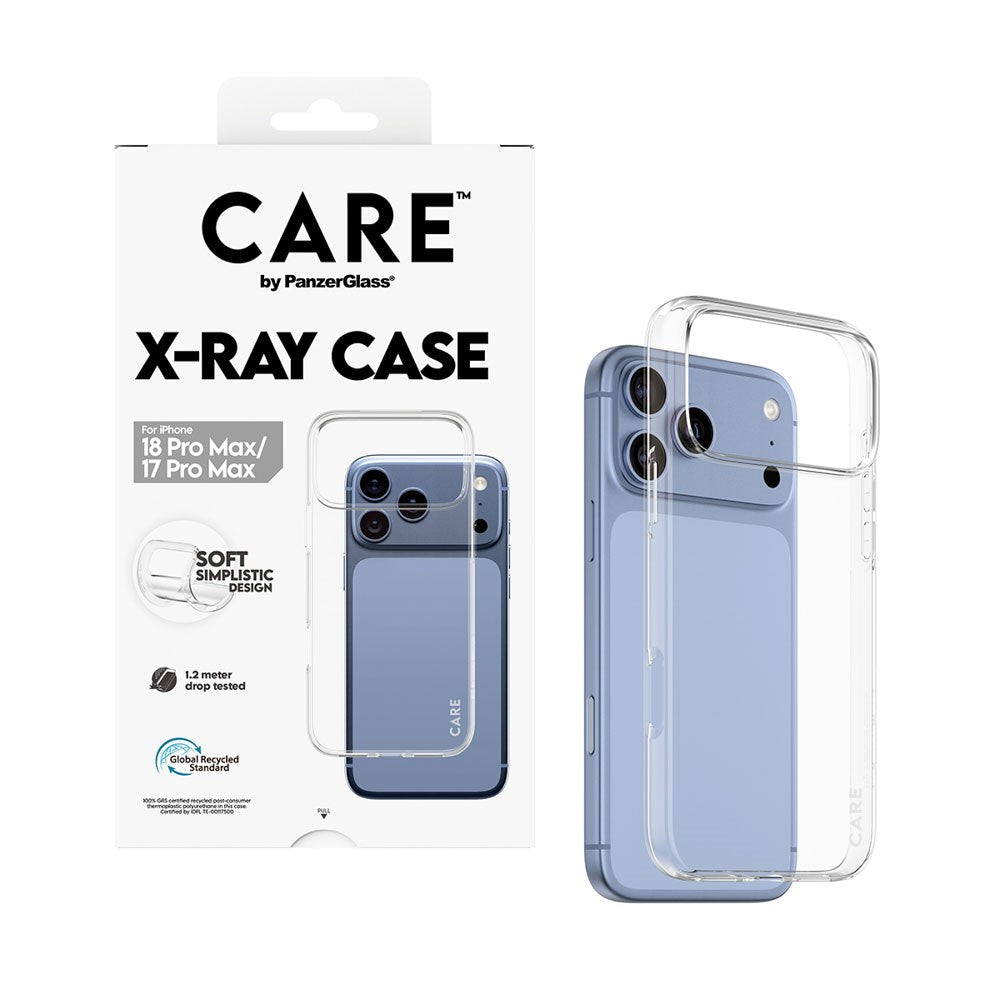 iPhone 18 Pro Max / 17 Pro Max CARE by PanzerGlass Fashionable X-Ray Soft Basic Case - Gjennomsiktig