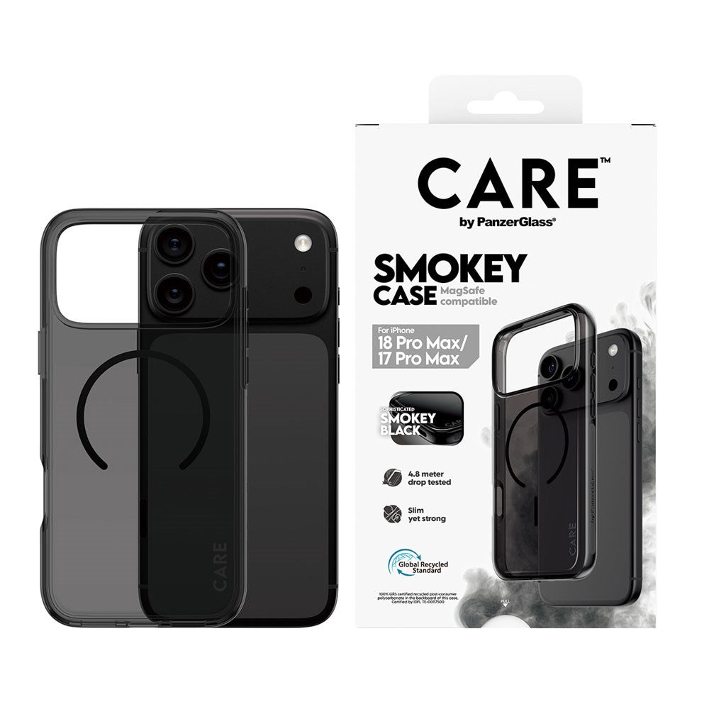 iPhone 18 Pro Max / 17 Pro Max CARE by PanzerGlass FLAGSHIP Urban Explorer Deksel - MagSafe Kompatibel - Smokey Black