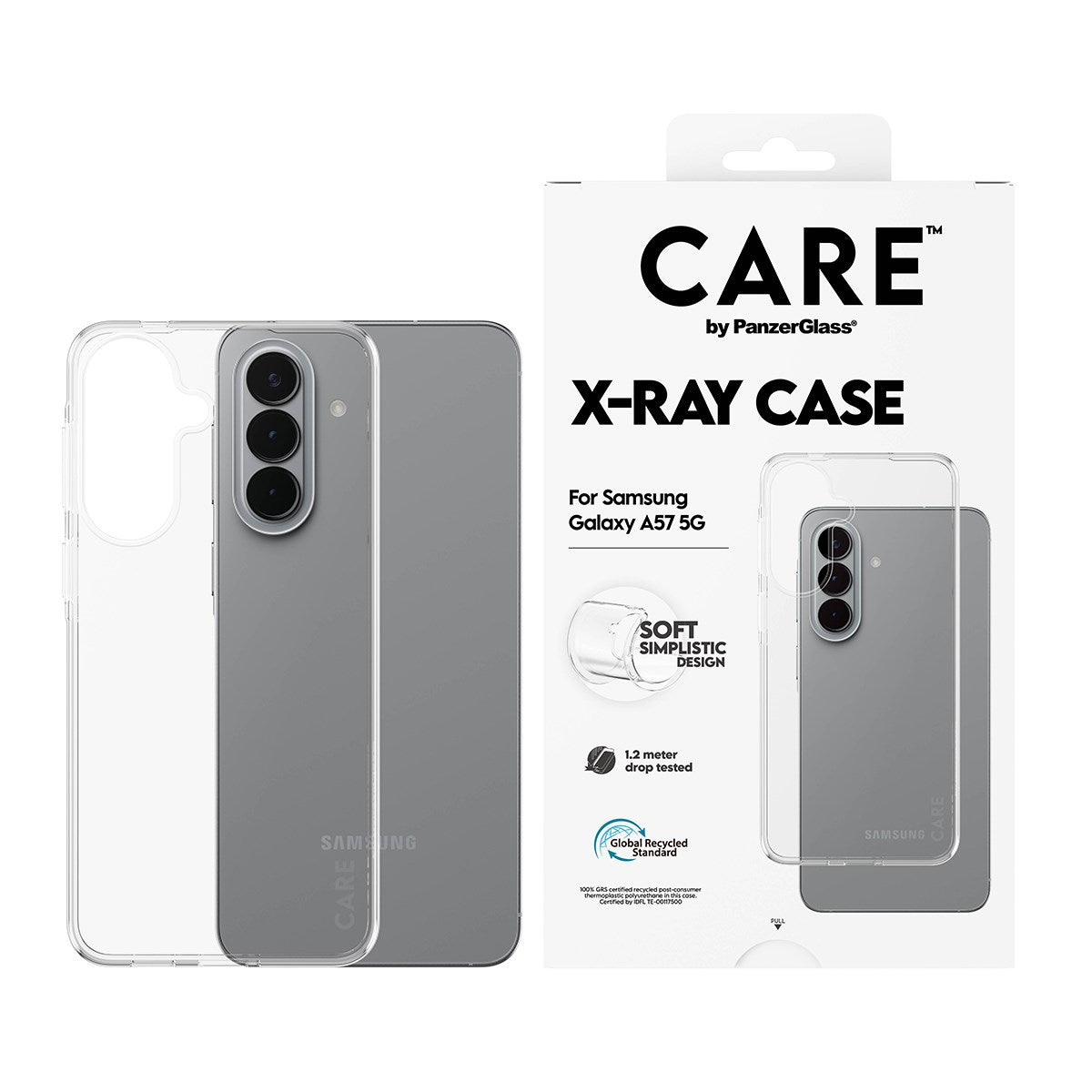 Samsung Galaxy A57 CARE by PanzerGlass Slim X-Ray Deksel - Gjennomsiktig