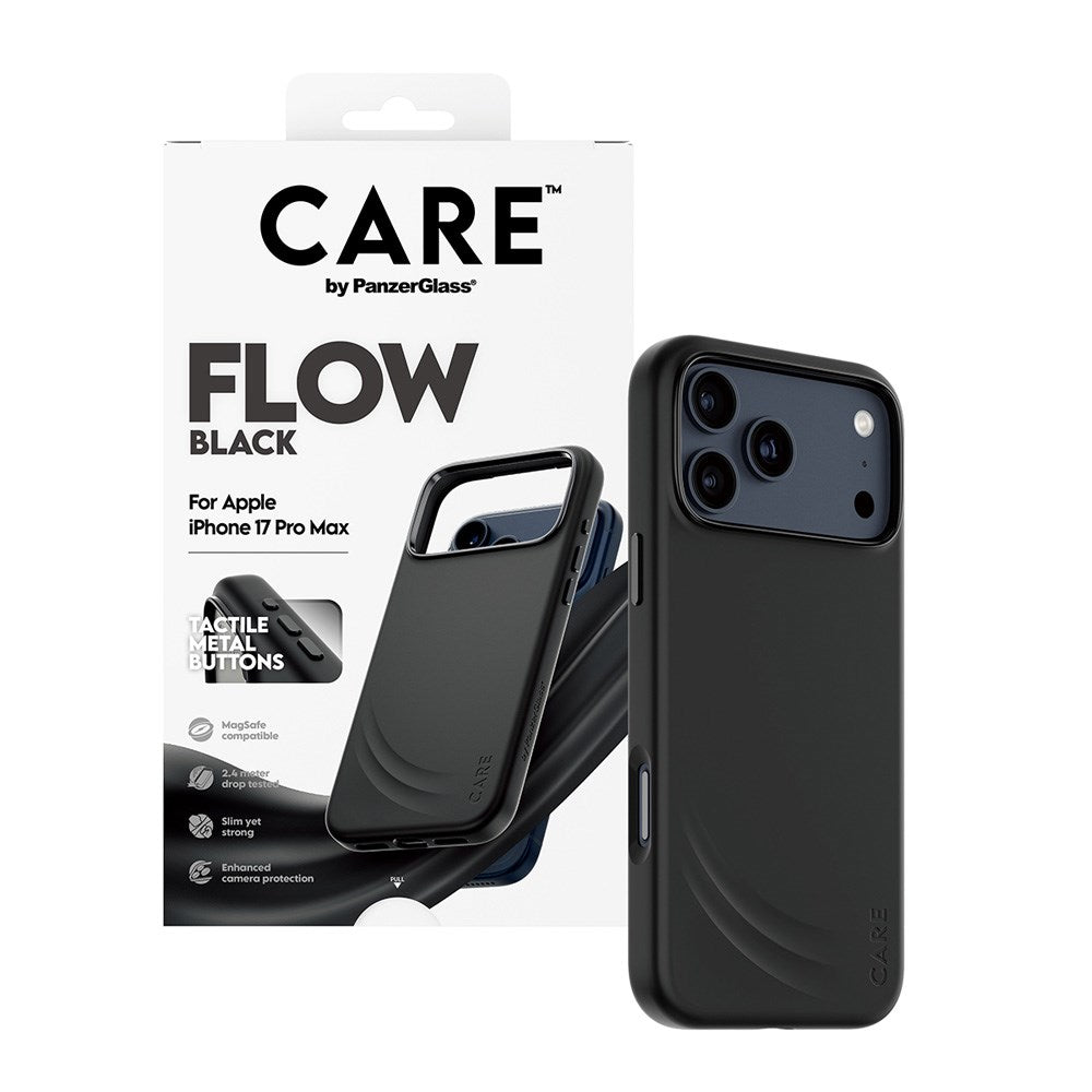 CARE by PanzerGlass iPhone 17 Pro Max Feature Flow Deksel - MagSafe Kompatibel - Svart