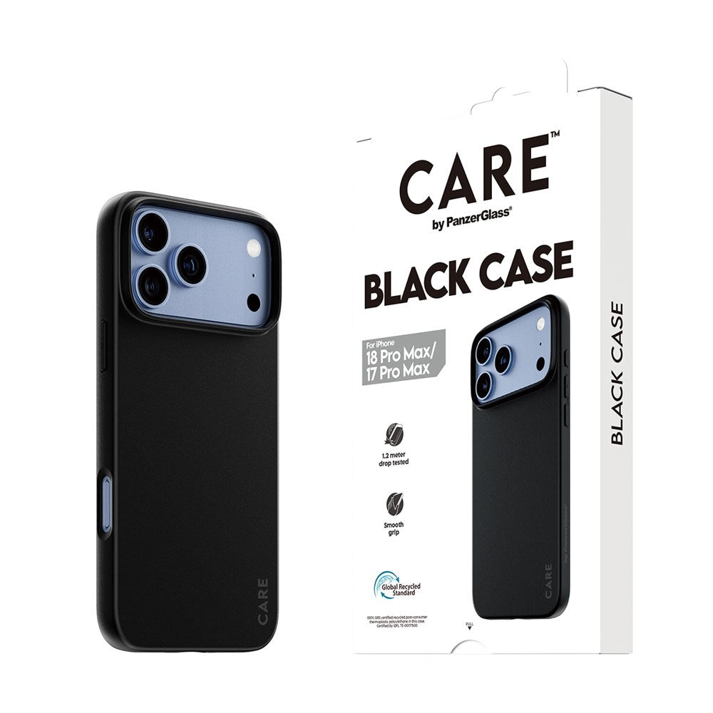 iPhone 18 Pro Max / 17 Pro Max CARE by PanzerGlass Fleksibelt Plast Deksel - Svart