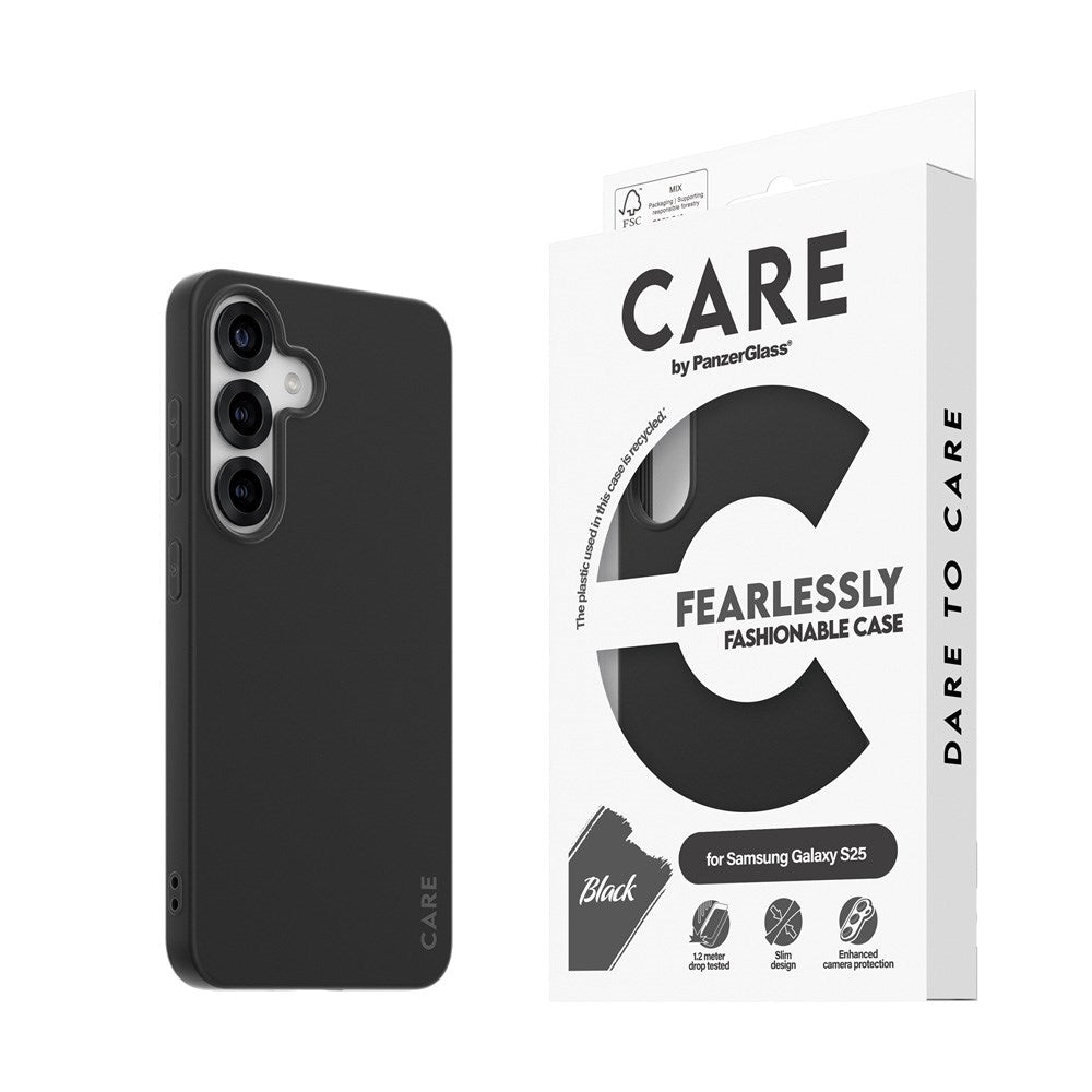 CARE by PanzerGlass Samsung Galaxy S25 FASHION Fearlessly Fashionable Deksel - Black