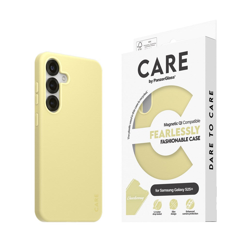 CARE by PanzerGlass Samsung Galaxy S25+ (Plus) FASHION Fearlessly Fashionable Deksel - QI Kompatibel - Chardonnay