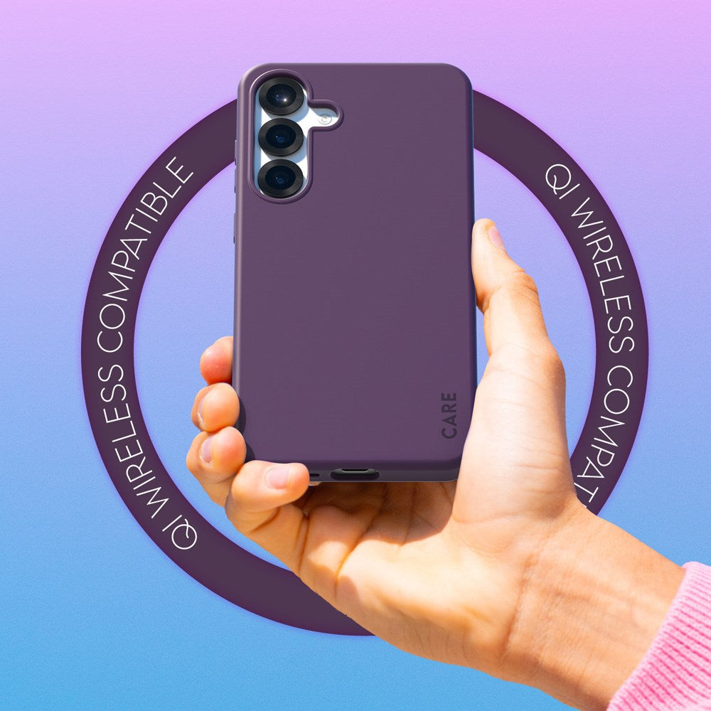 CARE by PanzerGlass Samsung Galaxy S25+ (Plus) FASHION Fearlessly Fashionable Deksel - QI Kompatibel - Plum Purple