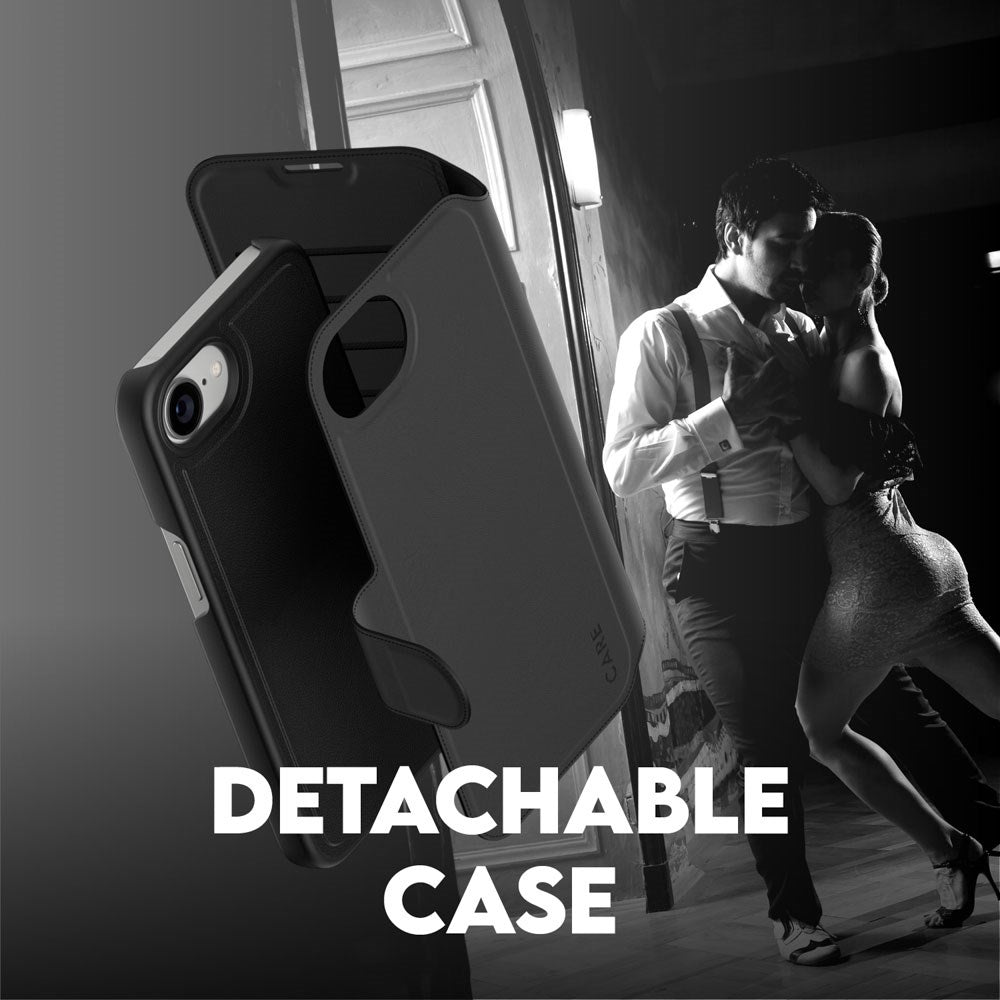 CARE by PanzerGlass iPhone 17e / 16e Feature Tango 2-in-1 Deksel med Lommebok - Svart