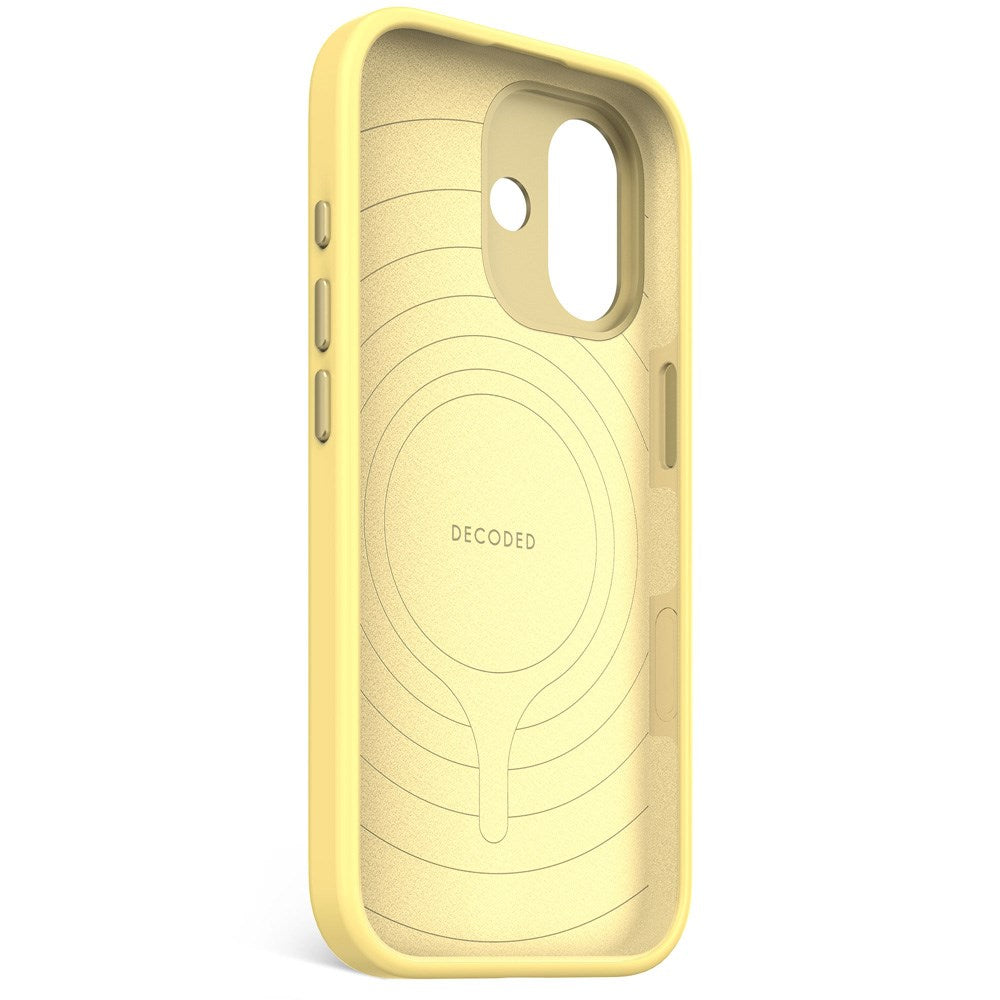 Decoded iPhone 17 AntiMicrobial Silikon Deksel - MagSafe Kompatibel - Yuma Yellow