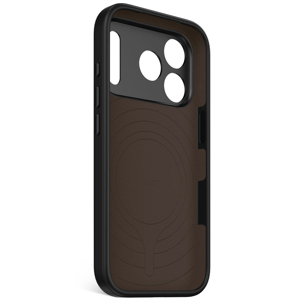 Decoded iPhone 17 Pro AntiMicrobial Silikon Deksel - MagSafe Kompatibel - Phantom Black