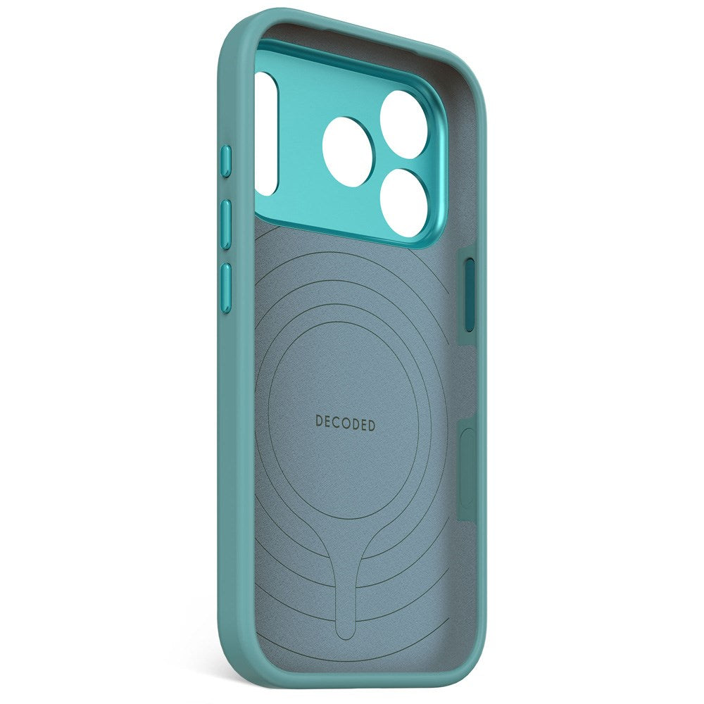 Decoded iPhone 17 Pro AntiMicrobial Silikon Deksel - MagSafe Kompatibel - Retro Blue