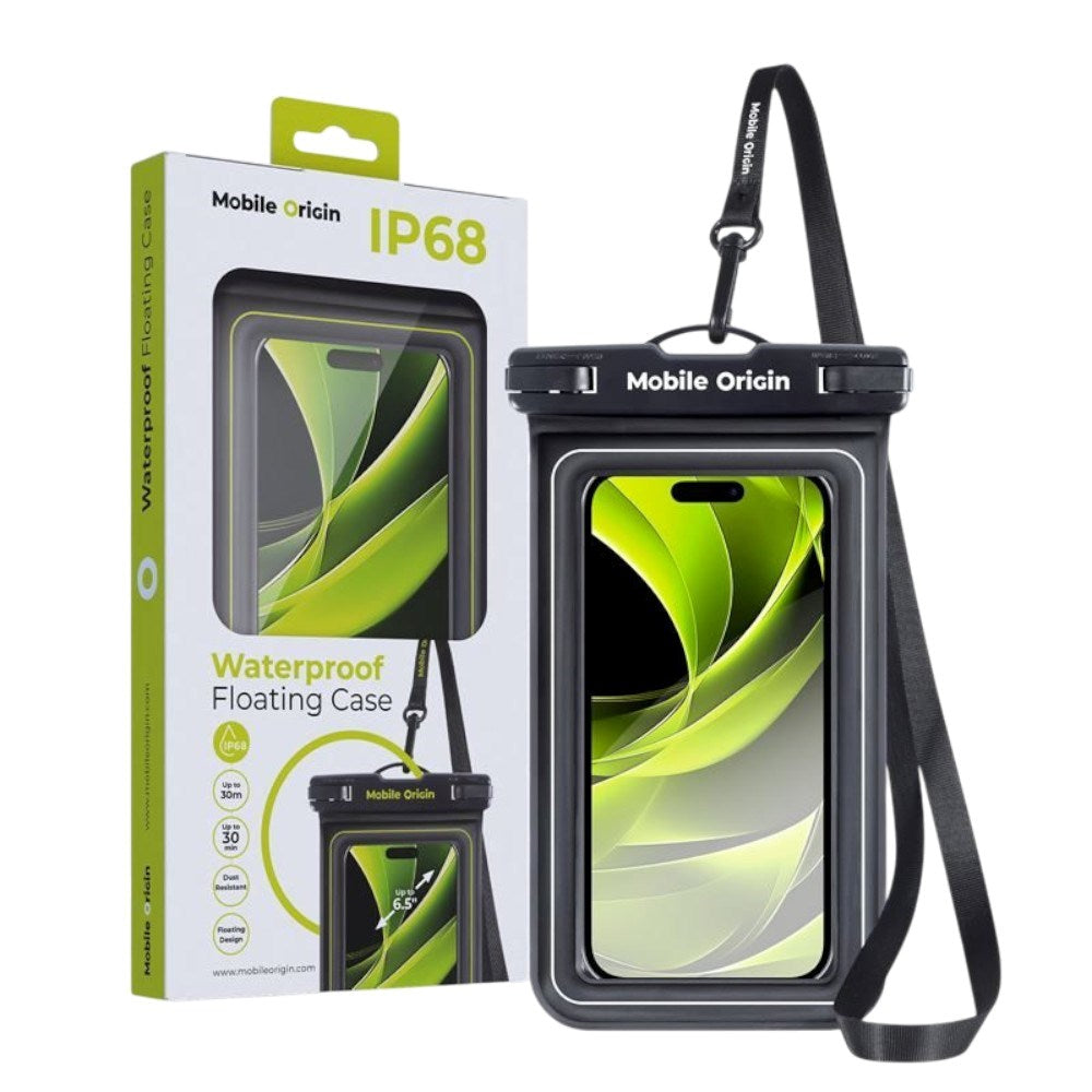 Universal Vanntett Case Etui Mobile Origin - Svart / Gjennomsiktig (Maks. Mobil: 6,5")