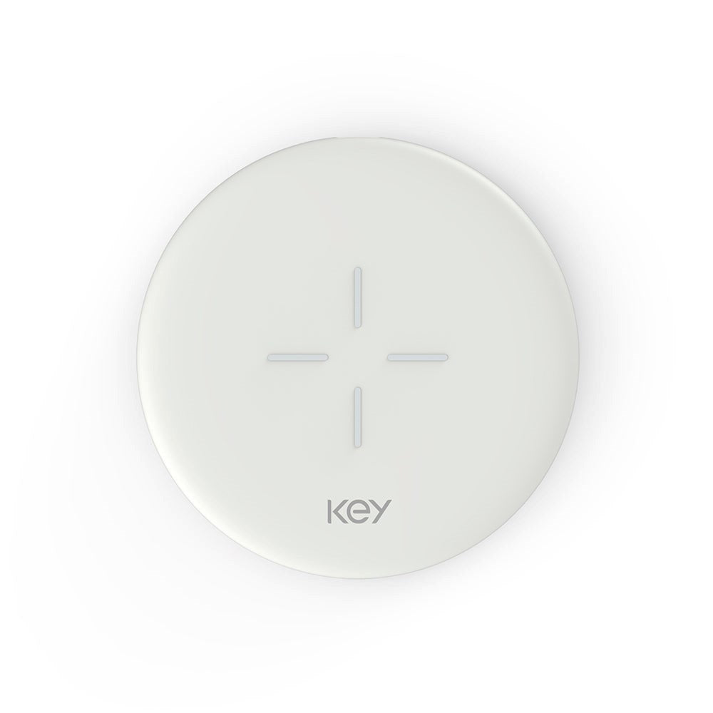 Key 10W trådløs Qi-lader - Hvit