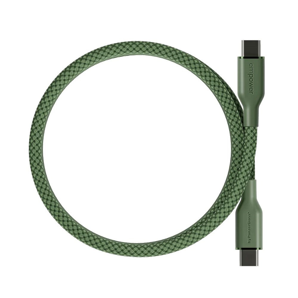empower by PanzerGlass Magnetic 240W USB-C til USB-C Kabel – 1.5m – Sage