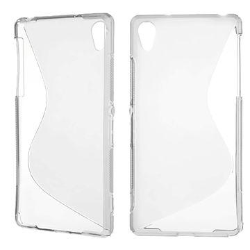 Sony Xperia Z2 S-Shape Fleksibelt Deksel Gjennomsiktig