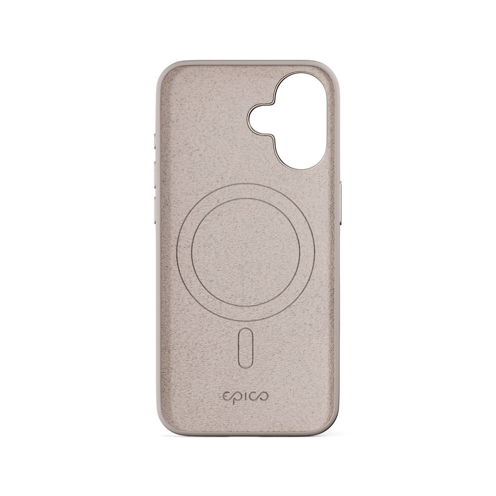 iPhone 16 Epico Mag+ Silikon Deksel - MagSafe Kompatibel - Titanium Beige