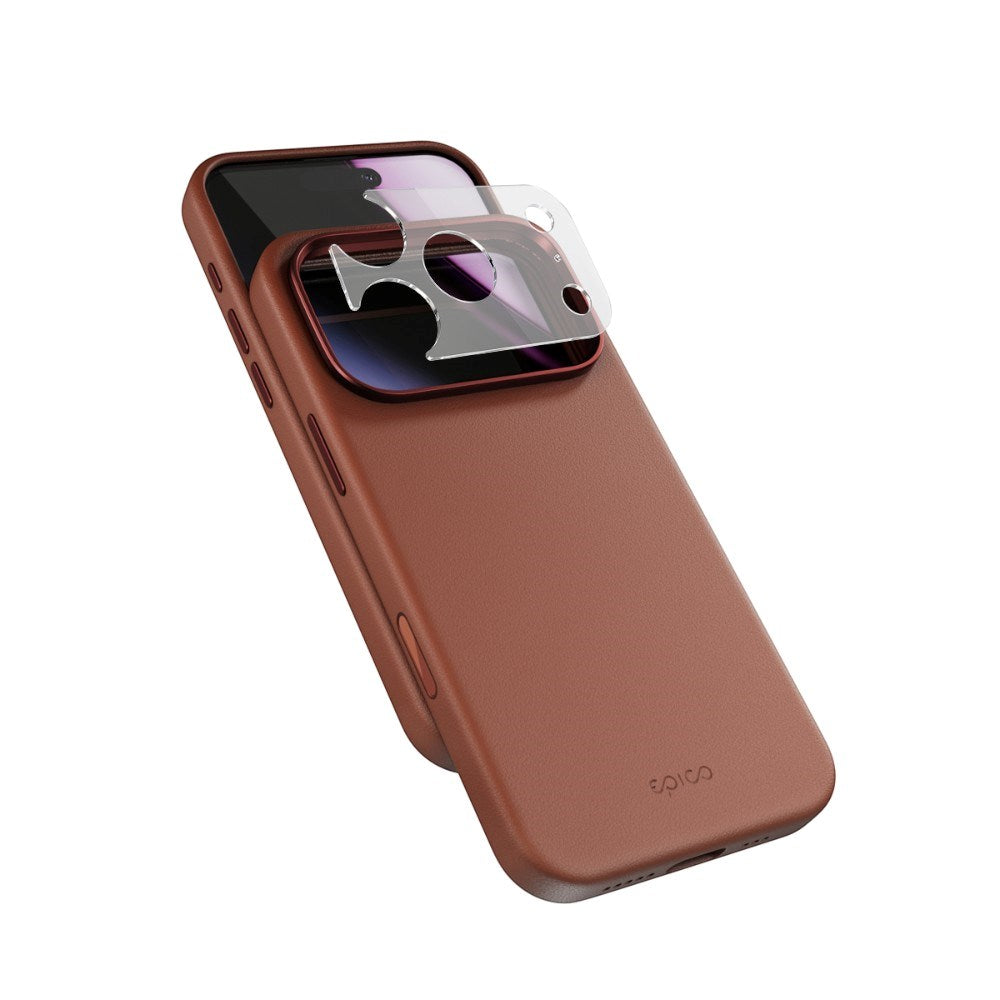 iPhone 18 Pro / 17 Pro Epico Leather Pro Mag+ Deksel m. Kamerabeskyttelse - MagSafe Kompatibel - Brun