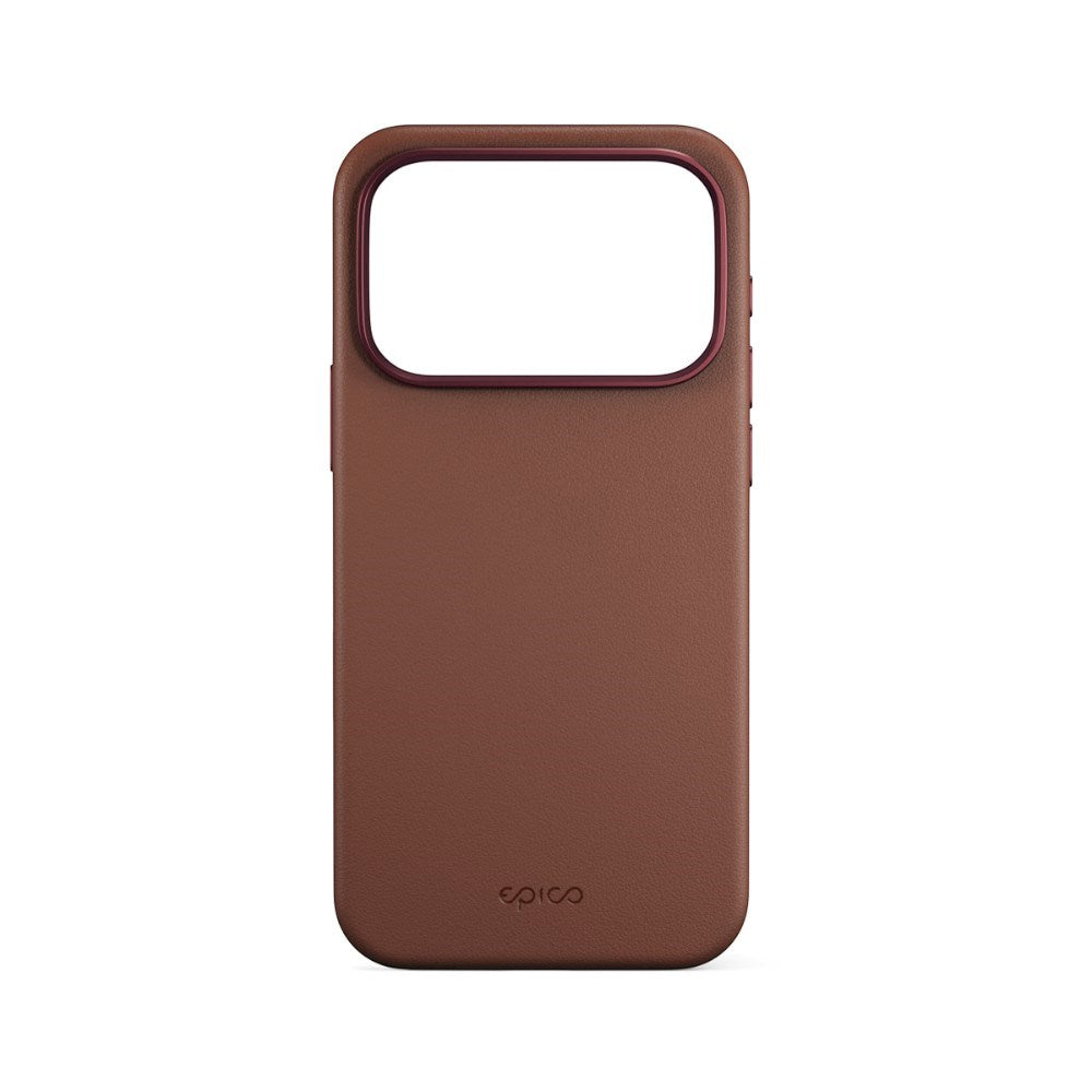 iPhone 18 Pro / 17 Pro Epico Leather Pro Mag+ Deksel m. Kamerabeskyttelse - MagSafe Kompatibel - Brun