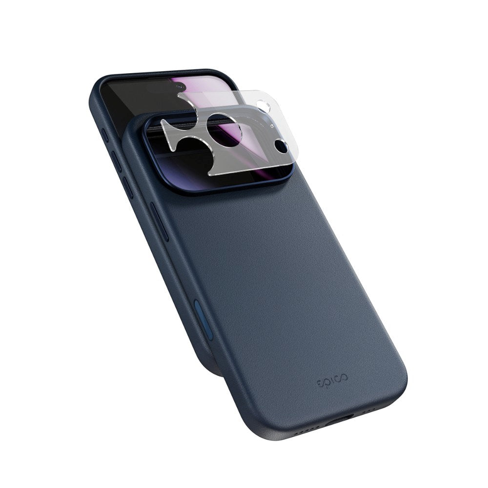 iPhone 18 Pro Max / 17 Pro Max Epico Leather Pro Mag+ Deksel m. Kamerabeskyttelse - MagSafe Kompatibel - Blå