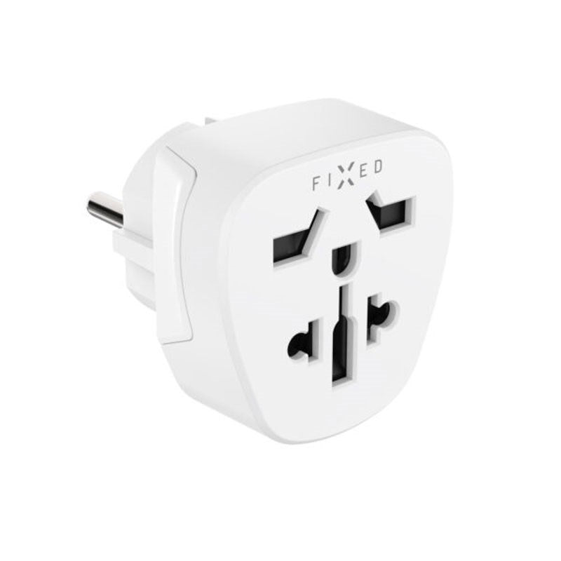 Fixed Reiseadapter for EU / UK / USA / AUS - Hvit
