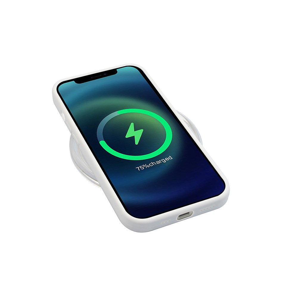 GreenMind iPhone 12 / 12 Pro Fôret Silikon Deksel - Hvit