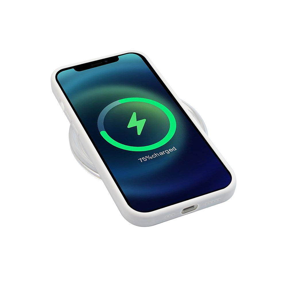 GreenMind iPhone 14 Pro Fôret Silikon Deksel - Hvit
