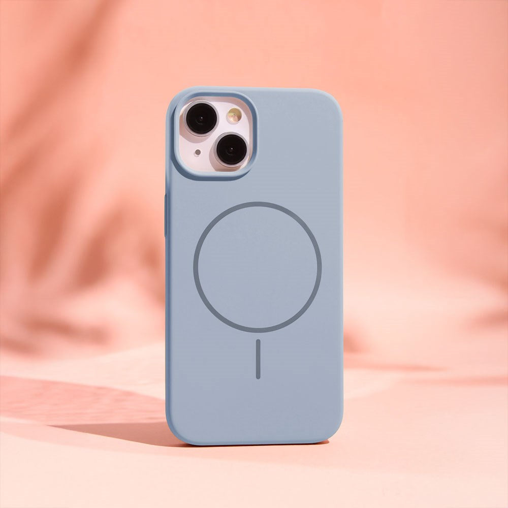 iPhone 16 Pro Max Silicone Thin Deksel - MagSafe Kompatibel - Lys Blå