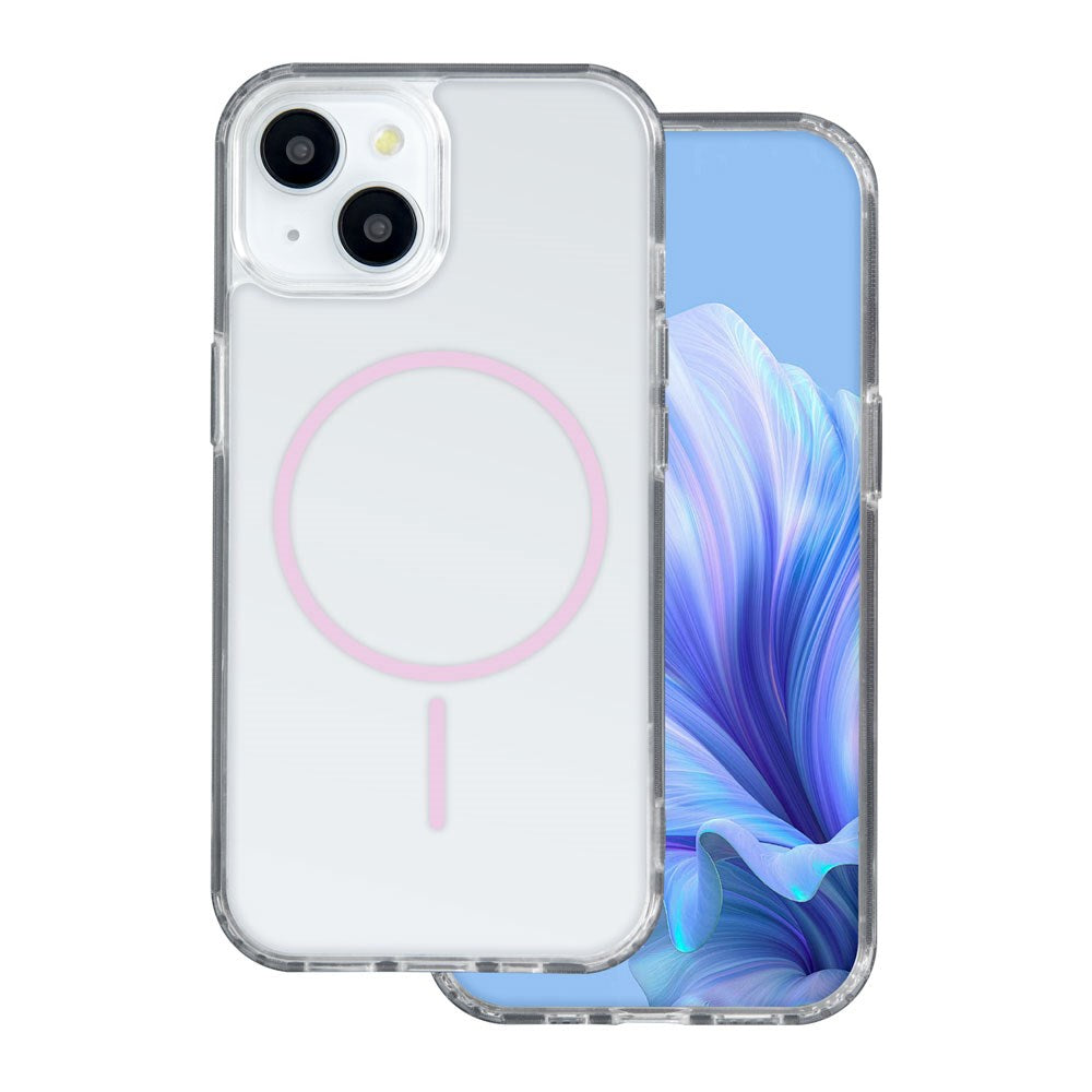 iPhone 17 TFO Anti-Shock Thin Deksel - MagSafe Kompatibel - Gjennomsiktig / Rosa