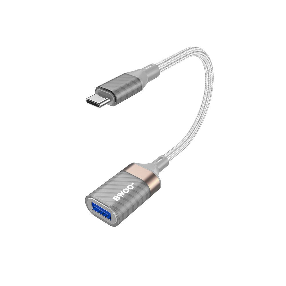BWOO USB-C til USB-A Adapter - Grå